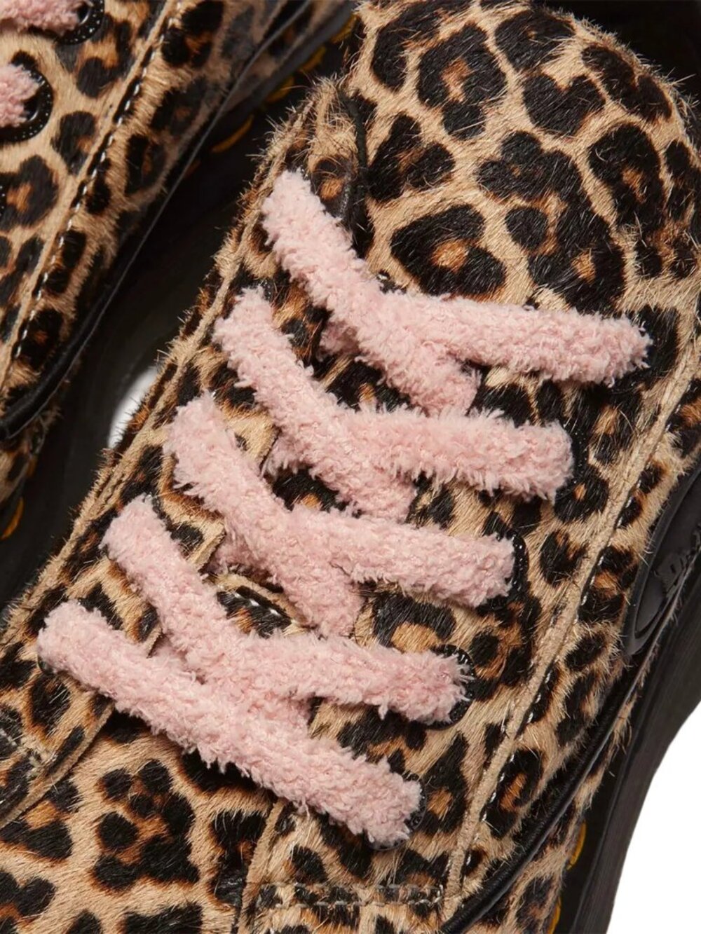 Dr. Martens Buzz 5 Eye Shoes Womens 11 Leopard Print Faux Fur Platform Oxfords - Picture 16 of 16